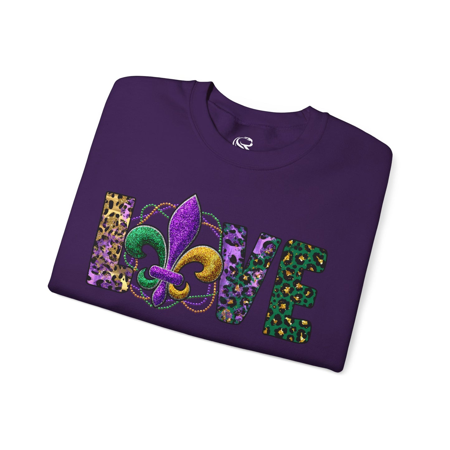 Love Mardi Gras Unisex Heavy Blend Crewneck Sweatshirt