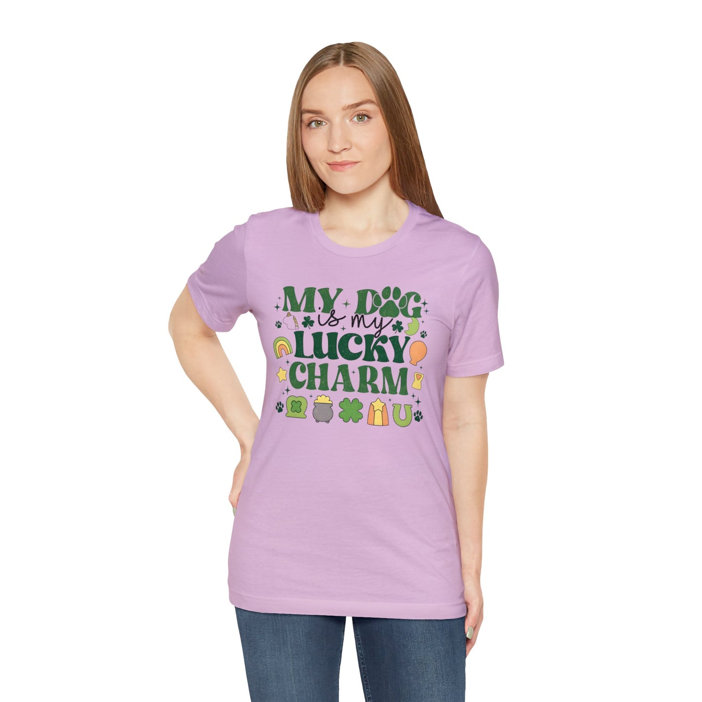 "Lucky Dog"  Unisex Jersey Short Sleeve Tee