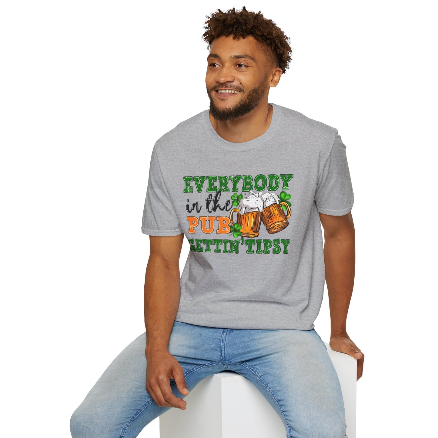 "Everybody In The Pub Getting Tipsy" Unisex Softstyle T-Shirt