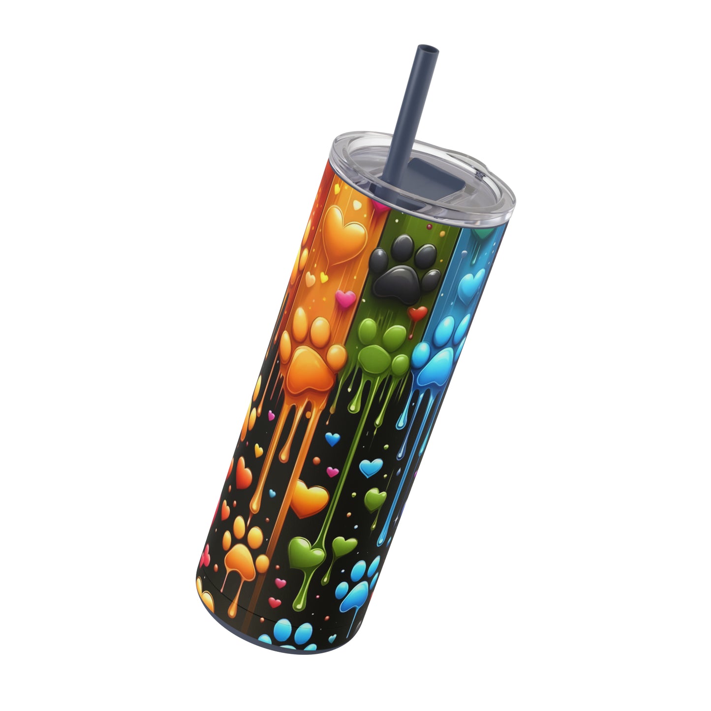 "Paws Drip" Skinny Matte Tumbler, 20oz