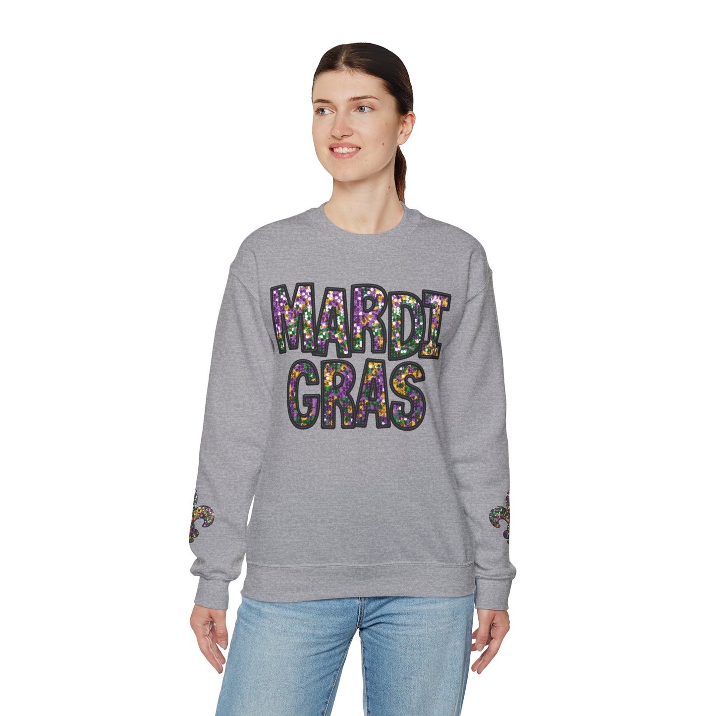 "Carnival Sparkle" Mardi Gras Unisex Heavy Blend Crewneck Sweatshirt