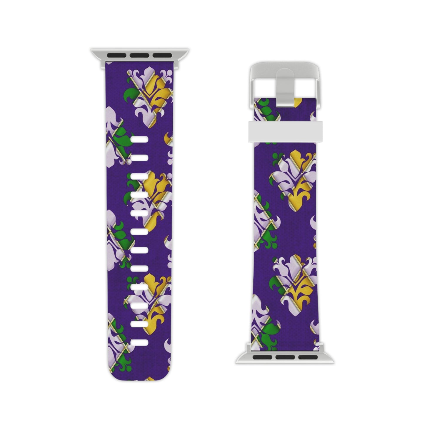 Mardi Gras Flower Design Band for Apple Watch