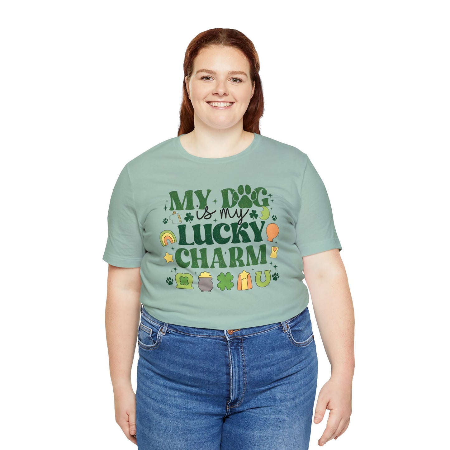 "Lucky Dog"  Unisex Jersey Short Sleeve Tee