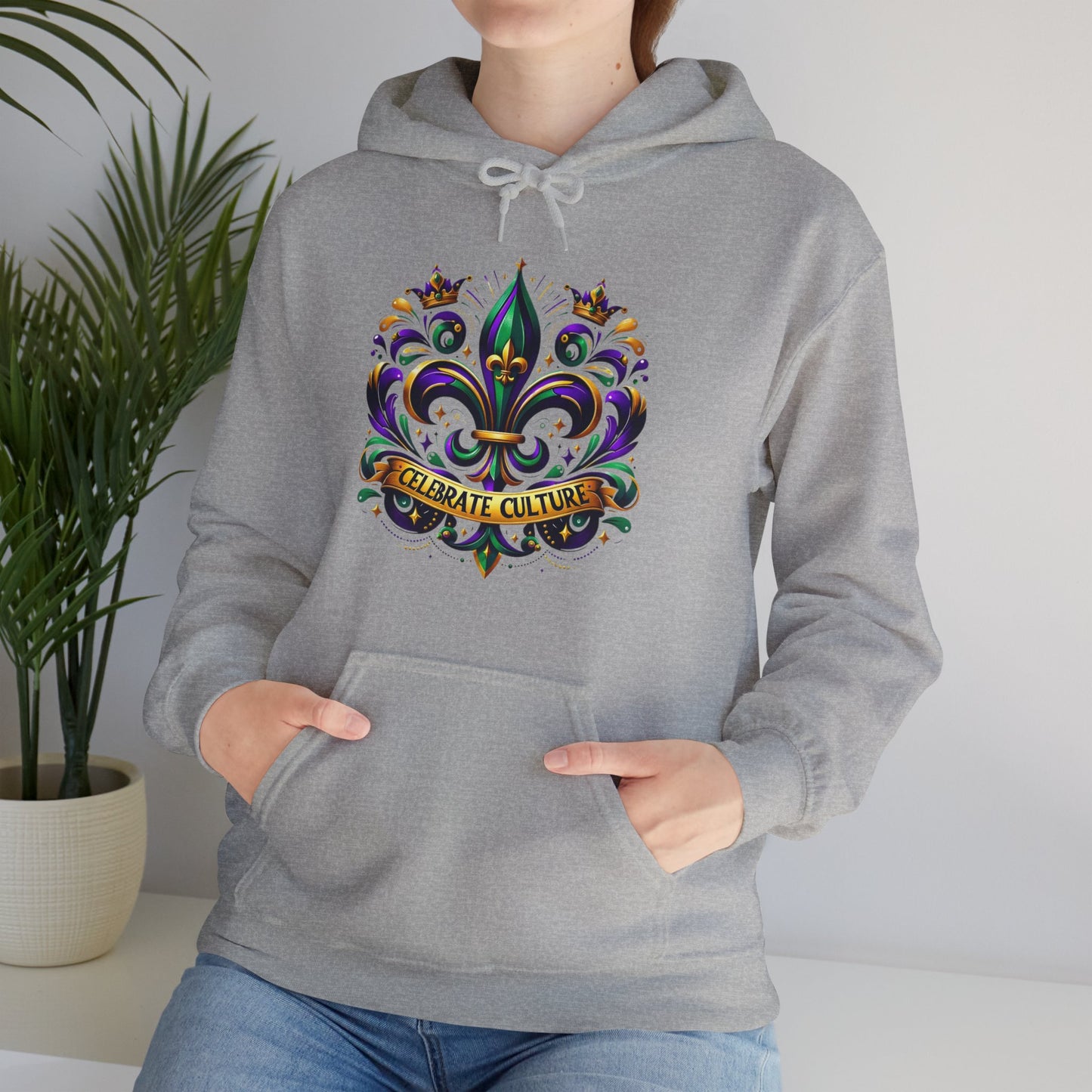 "Celebrate Culture" Mardi Gras Unisex Heavy Blend Hoodie