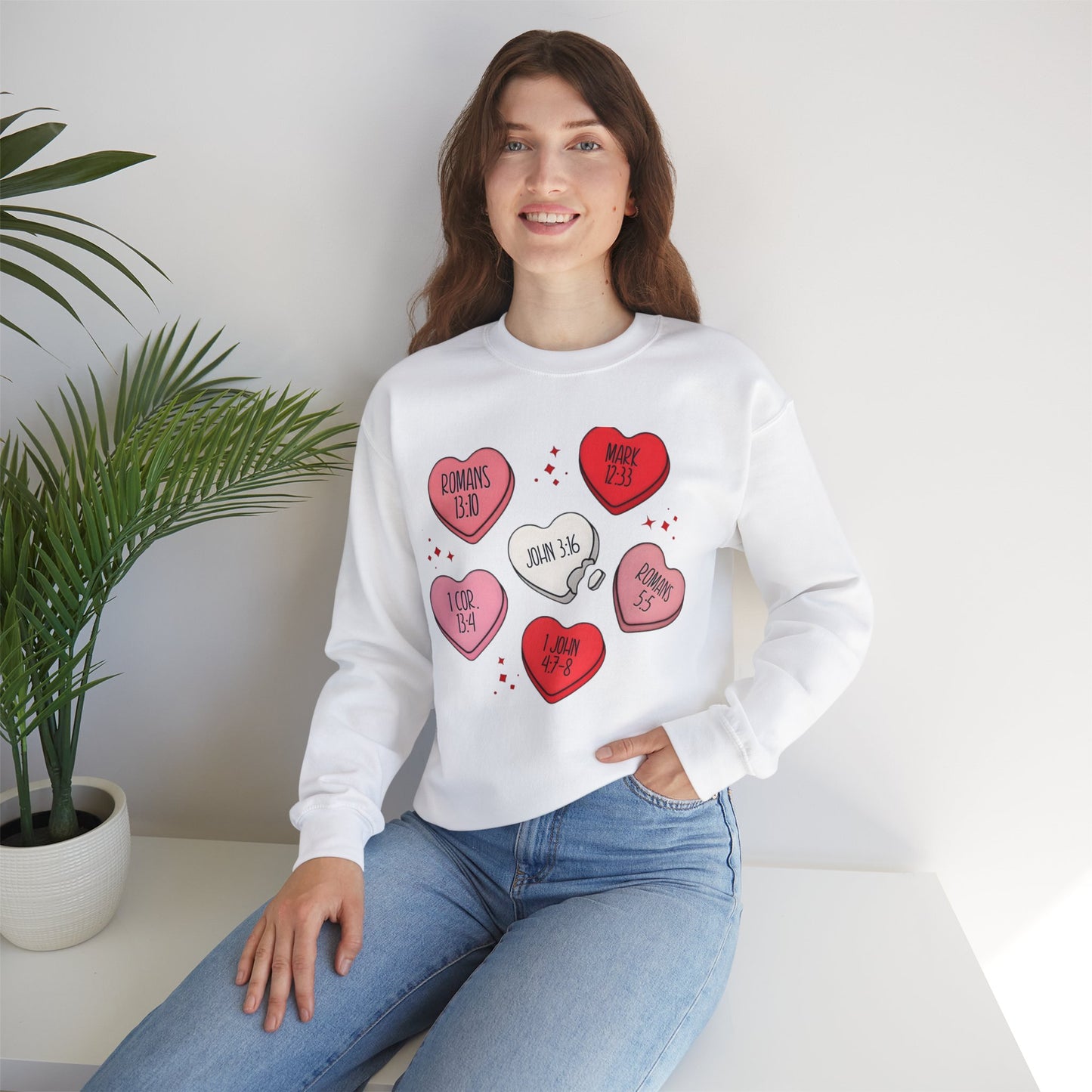 "Scripture Love" Unisex Heavy Blend Crewneck Sweatshirt