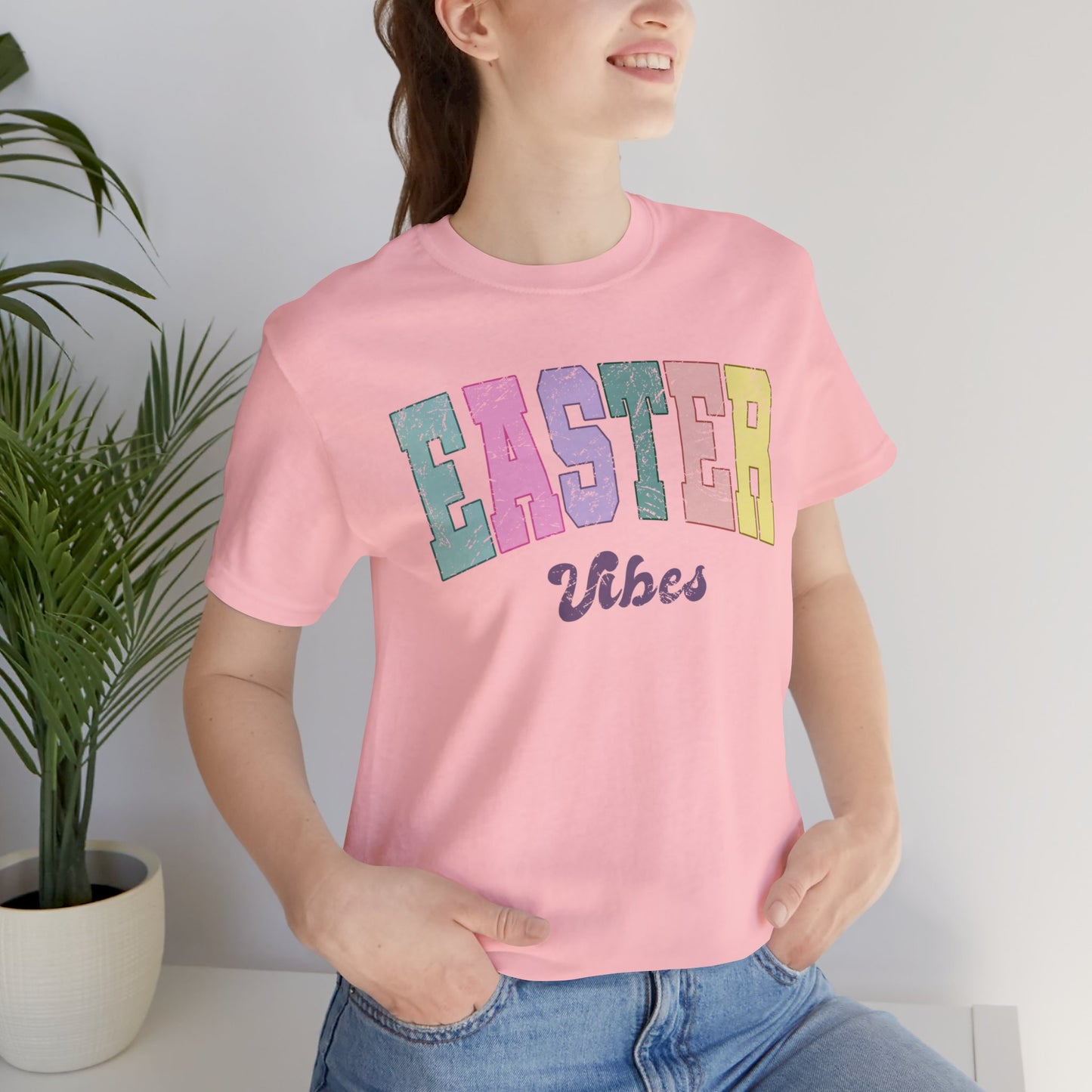 "Easter Vibes" Unisex Jersey Short Sleeve Tee