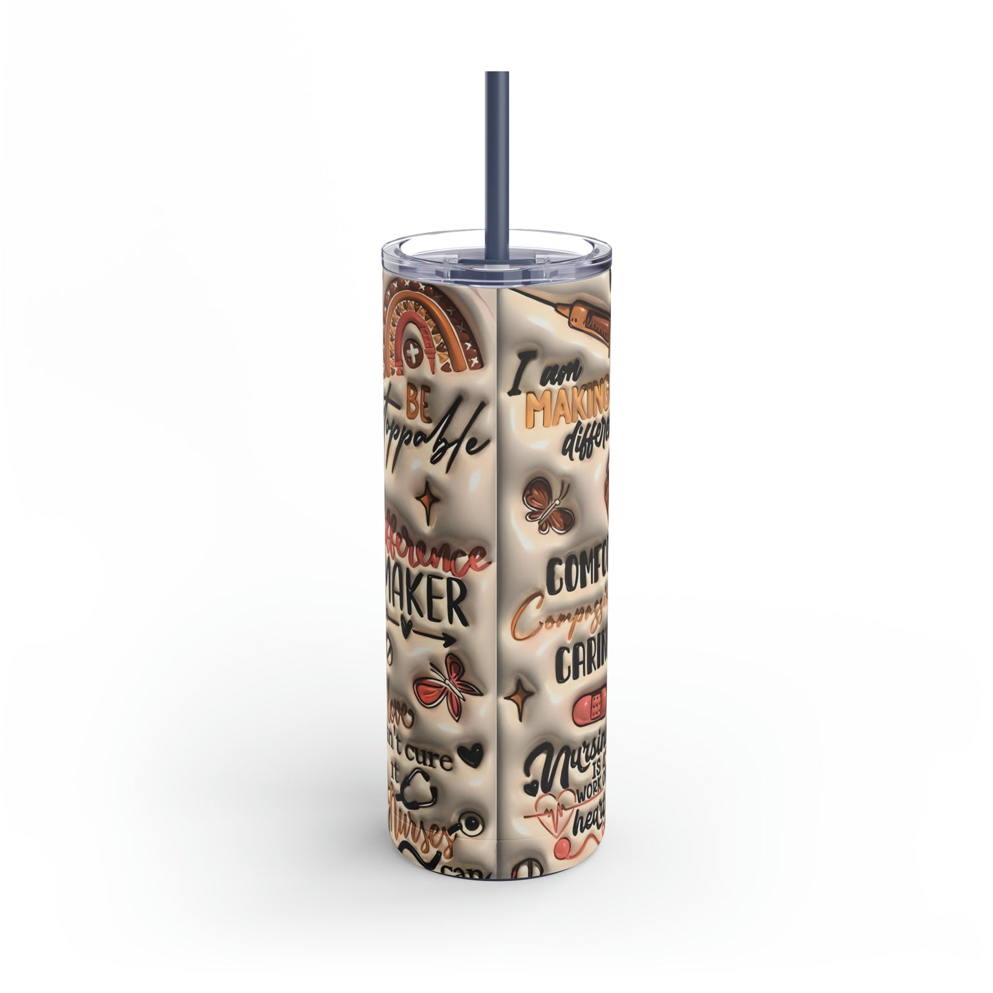 3D "Nurse Daily Dose" Skinny Matte Tumbler, 20oz