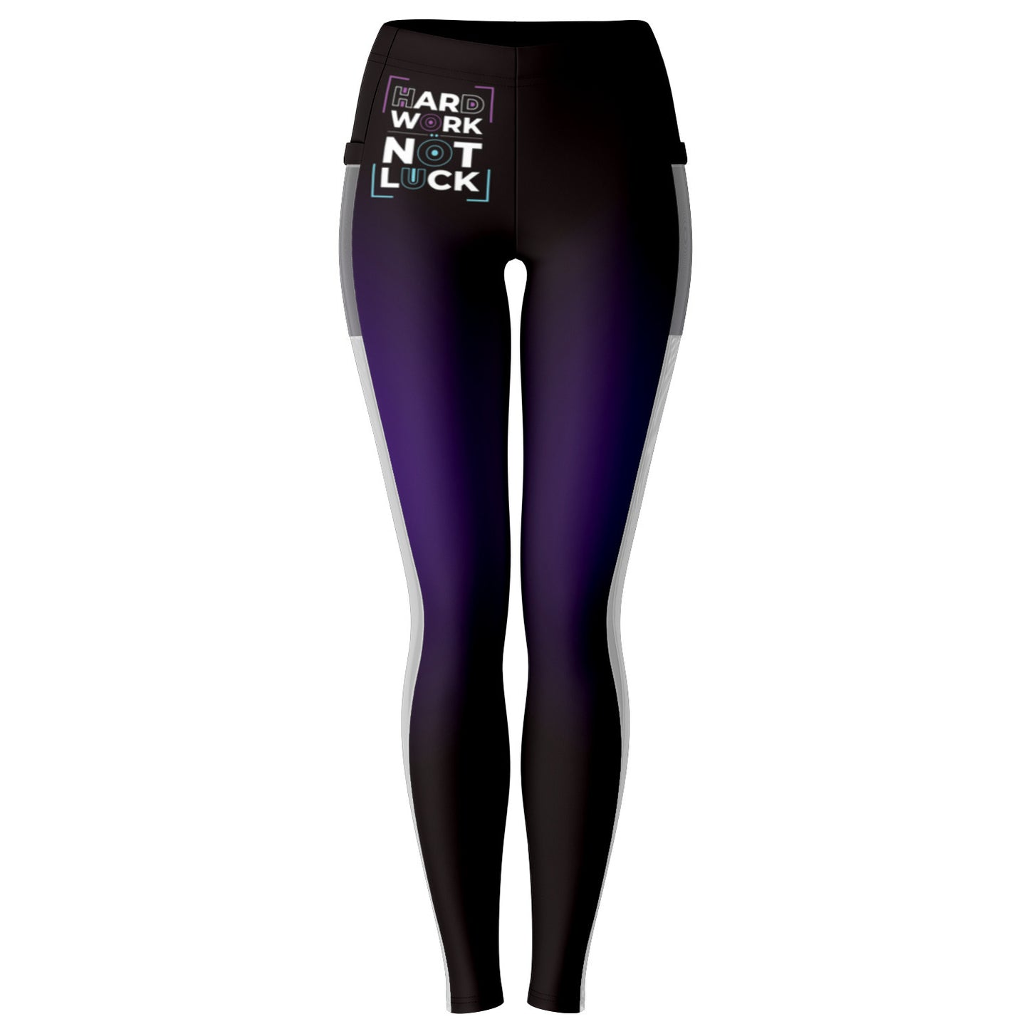 "Hard Work Not Luck" Mesh Pocket Leggings