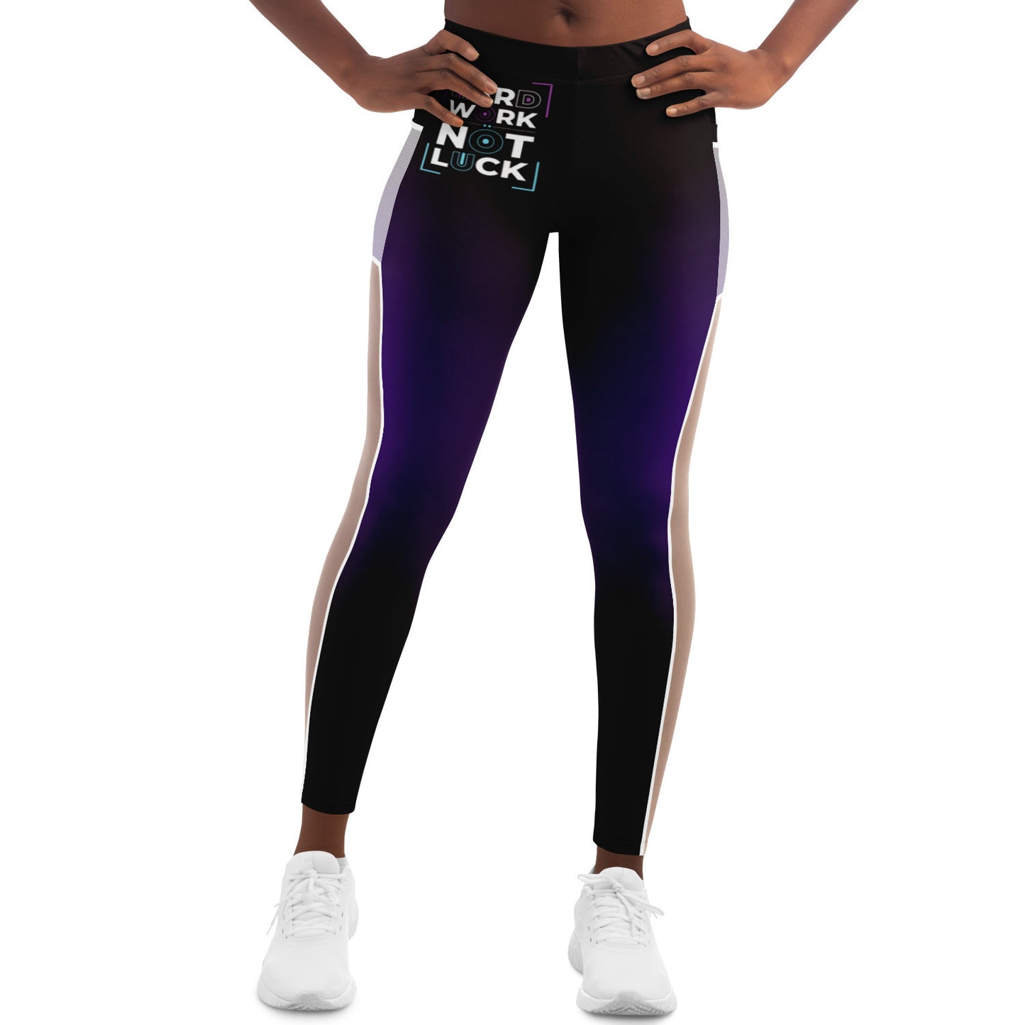 "Hard Work Not Luck" Mesh Pocket Leggings