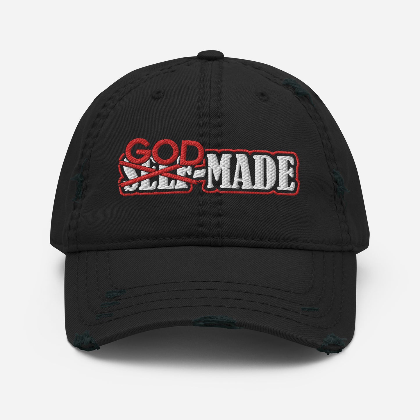 "God-Made" Distressed Dad Hat