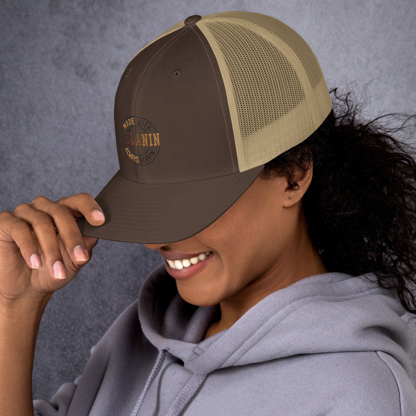 "Melanin Poppin" Trucker Cap