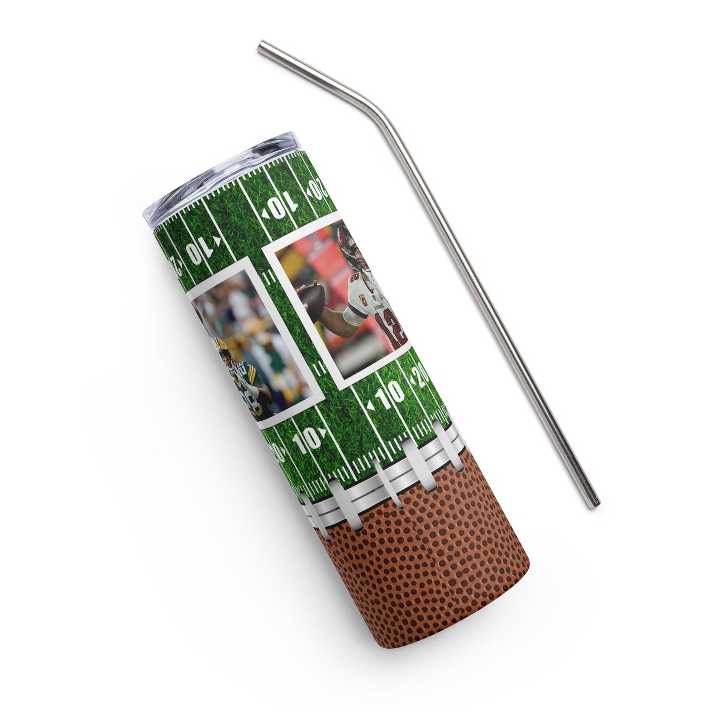 "Football Collage Stainless steel tumbler